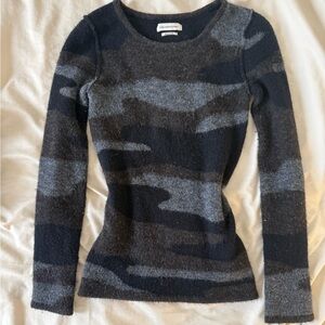 Isabel Marant Black and Gray Camo Sweater